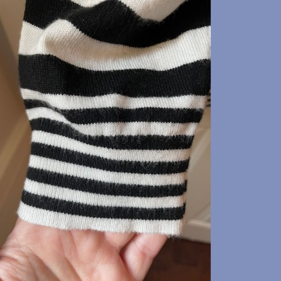 WHBM Black and Cream Stripe Cardigan - Picture 3 of 11